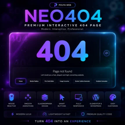 Premium Interactive 404 Error Page for WordPress and Elementor